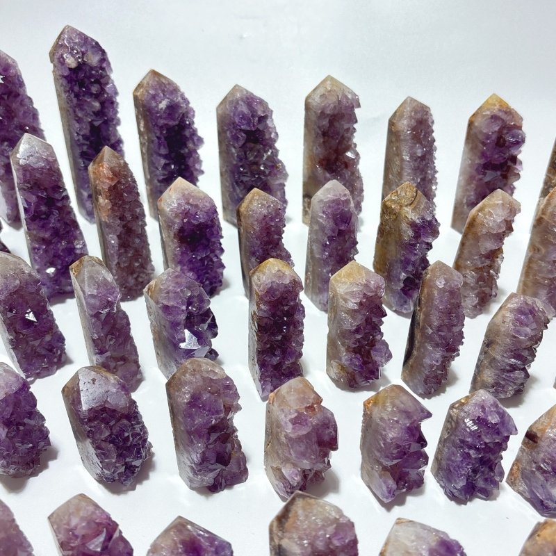 46 Pieces Amethyst Cluster Points -Wholesale Crystals