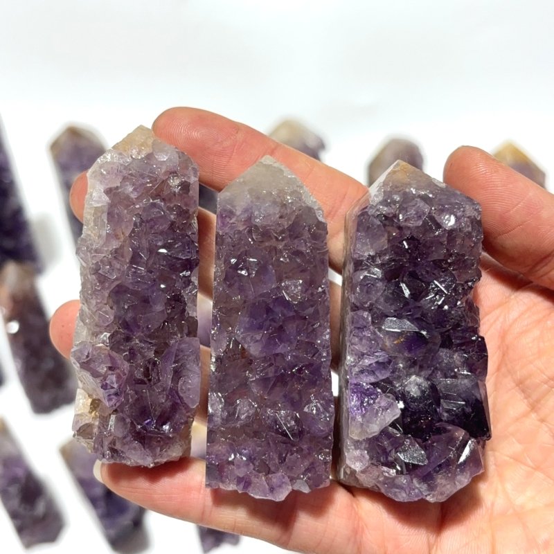 46 Pieces Amethyst Cluster Points -Wholesale Crystals