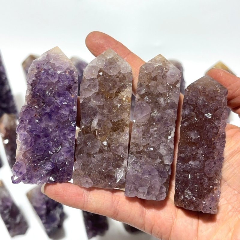 46 Pieces Amethyst Cluster Points -Wholesale Crystals