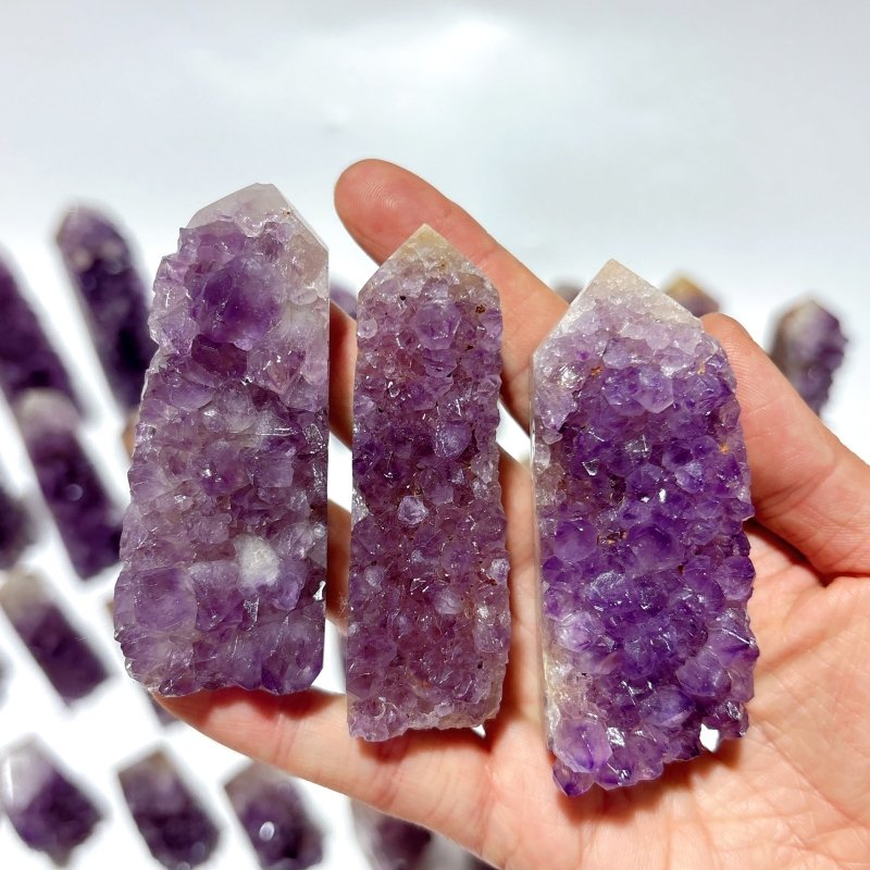 46 Pieces Amethyst Cluster Points -Wholesale Crystals