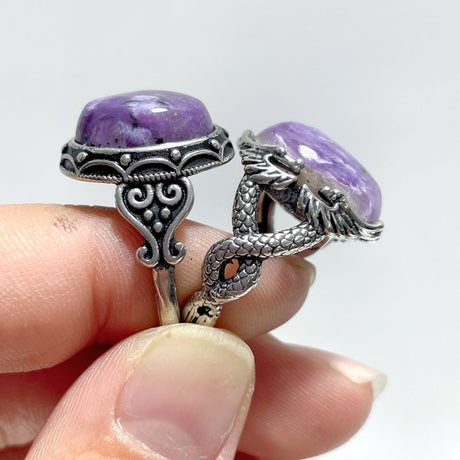 47 Pieces Charoite Different Styles Ring 2 - Wholesale Crystals