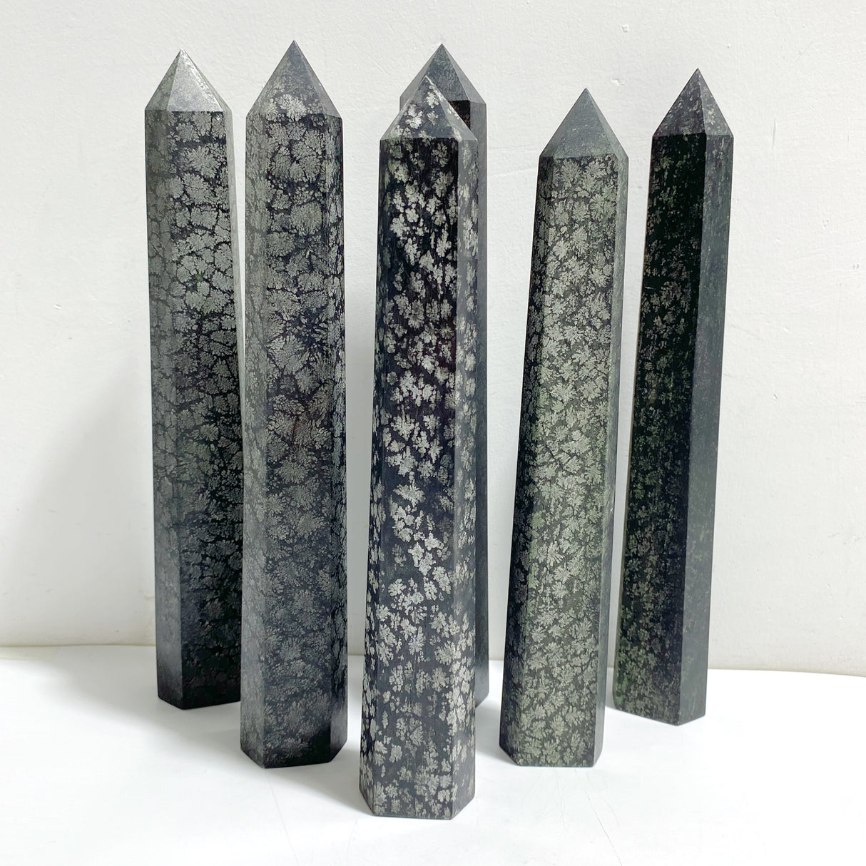 6 Pieces Tall Snowflake Stone Point