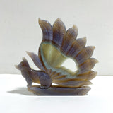 Beautiful Geode Druzy Agate Nine-tailed Fox Carving #7