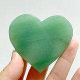 Green Aventurine Heart Wing Carving With Stand