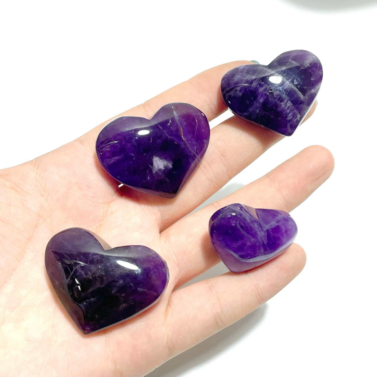 93 Pieces Amethyst Heart Shape