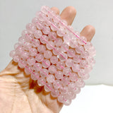 8mm Light Color Rose Quartz Bracelets Wholesale