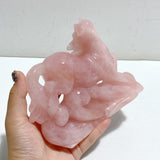 Beautiful Rose Quartz Horse Carving