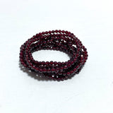 4MM Multi - Faceted Flash Bead Bracelets Wholesale Fluorite Garnet - Wholesale Crystals