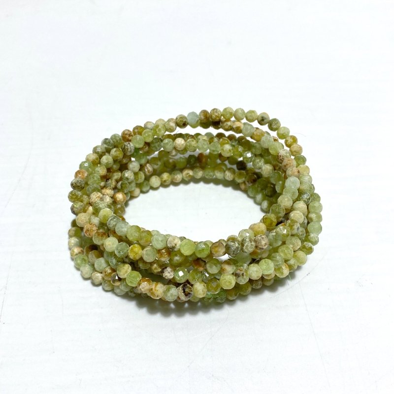 4MM Multi - Faceted Flash Bead Bracelets Wholesale Fluorite Garnet - Wholesale Crystals