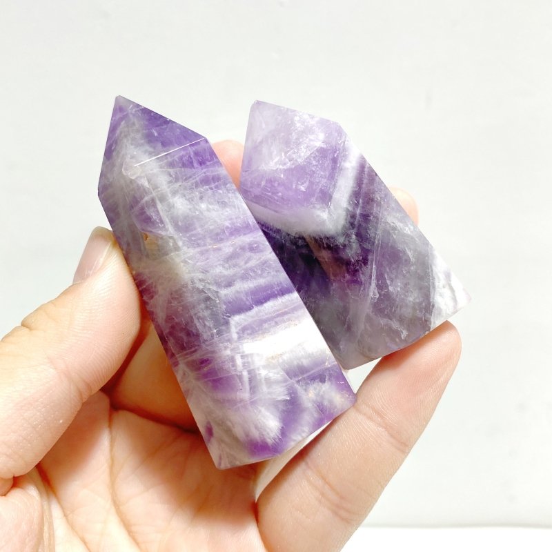 5 - 9CM Fat Chevron Amethyst Tower Wholesale - Wholesale Crystals