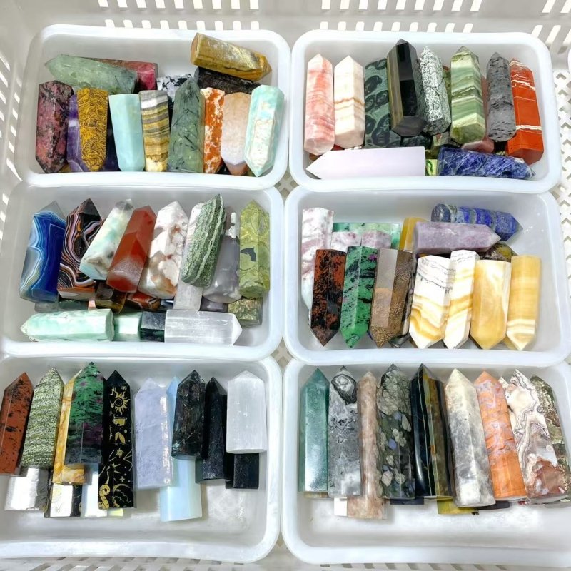 5-9CM Mixed Crystal Points Tower Wholesale Mystery Box - Random Gemsto