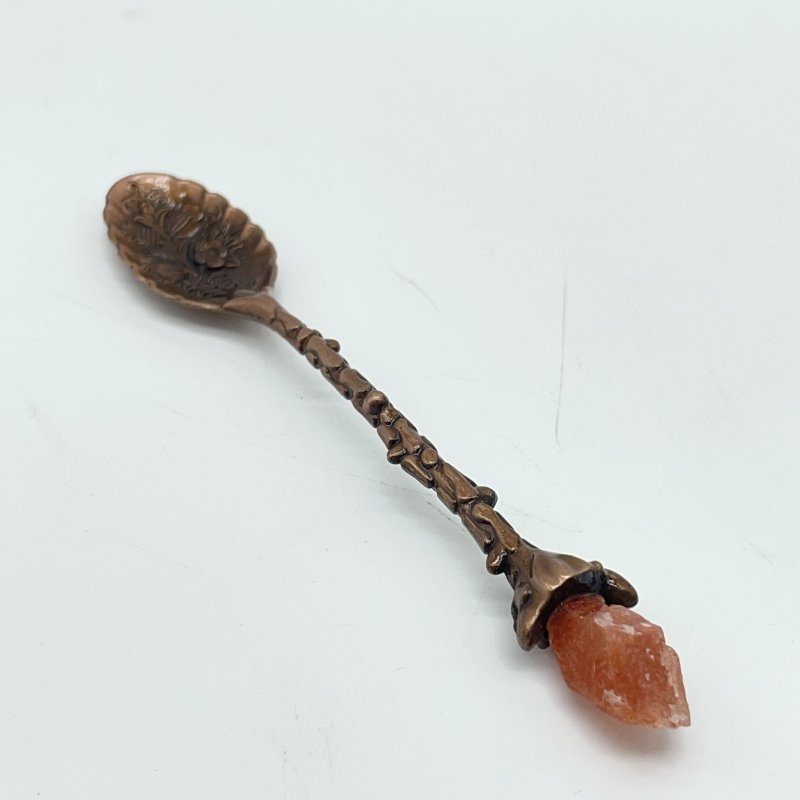 5 Colors Coffee Spoon With Sunstone Raw Stone Wholesale -Wholesale Crystals