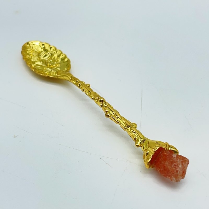 5 Colors Coffee Spoon With Sunstone Raw Stone Wholesale -Wholesale Crystals