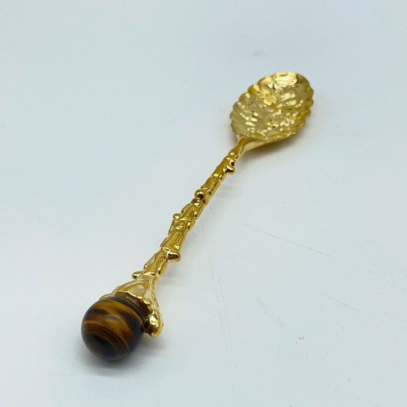 5 Colors Coffee Spoon With Tiger Eye Sphere Wholesale -Wholesale Crystals