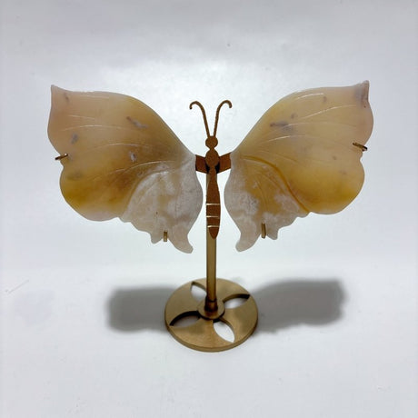 5 Pairs Sakura Flower Agate Butterfly Wing With Stand -Wholesale Crystals