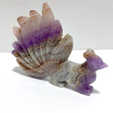5 Pieces Amethyst Mixed Agate Nine - tailed Fox Carving - Wholesale Crystals