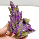 5 Pieces Atlantisite Nine - tailed Foxes Carving (With Crack) - Wholesale Crystals