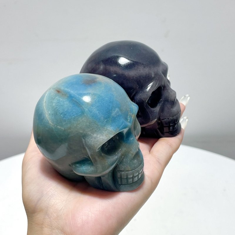 5 Pieces Beautiful Trolleite Skull Carving - Wholesale Crystals