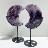 5 Pieces Chevron Amethyst Moon With Stand -Wholesale Crystals