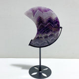 5 Pieces Chevron Amethyst Moon With Stand -Wholesale Crystals