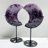 5 Pieces Chevron Amethyst Moon With Stand -Wholesale Crystals