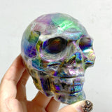 5 Pieces Geode Aura Sphalerite Skull Carving -Wholesale Crystals