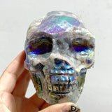 5 Pieces Geode Aura Sphalerite Skull Carving -Wholesale Crystals