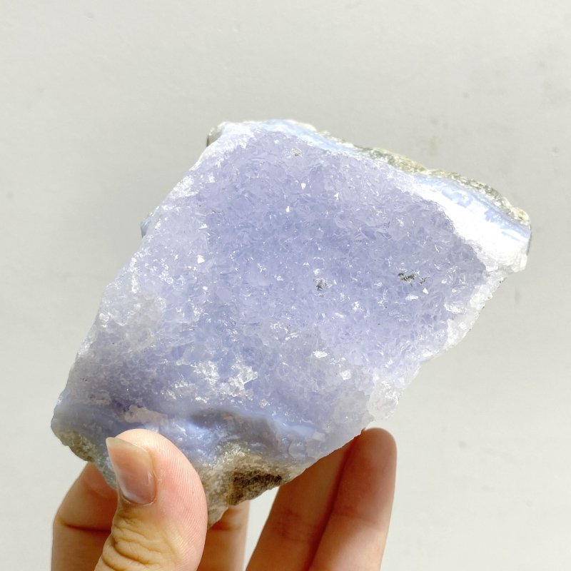 5 Pieces Geode Druzy Blue Chalcedony -Wholesale Crystals