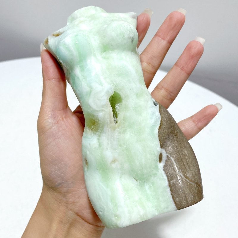 5 Pieces Green Calcite Goddess Carving - Wholesale Crystals