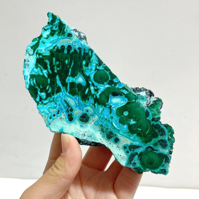 5 Pieces High Quality Beautiful Chrysocolla Mixed Malachite Slab Specimen 8 - Wholesale Crystals