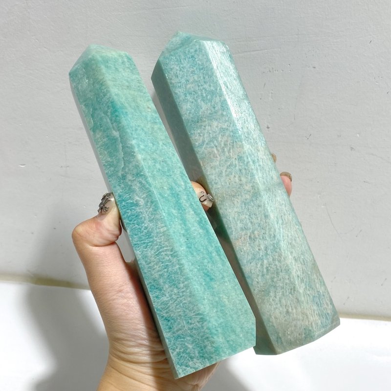 5 Pieces Large Amazonite Tower Points -Wholesale Crystals