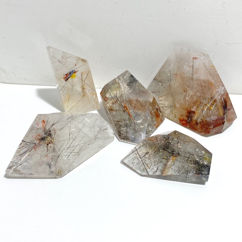 5 Pieces Large Black Tourmaline Free Form -Wholesale Crystals