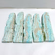 5 Pieces Large Blue Hemimorphite Four-Sided Tower Point Raw Side -Wholesale Crystals