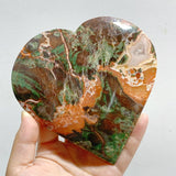 5 Pieces Large Money Agate Heart With Stand -Wholesale Crystals