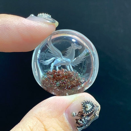 5 Pieces Pegasus Garden Quartz Inner Scene Carving -Wholesale Crystals