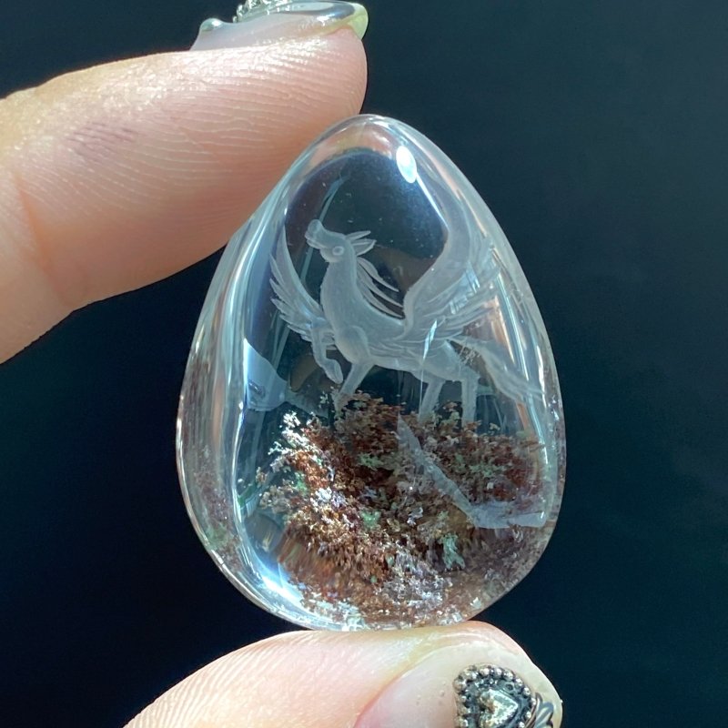 5 Pieces Pegasus Garden Quartz Inner Scene Carving -Wholesale Crystals