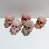 5 Pieces Pink Opal Skull Carving -Wholesale Crystals