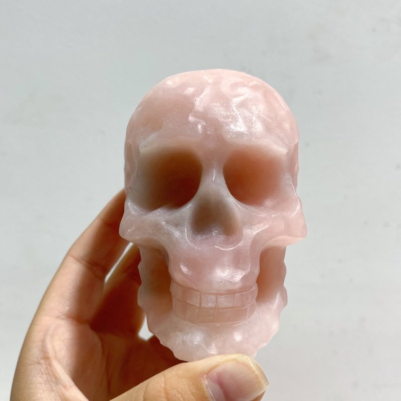 5 Pieces Pink Opal Skull Carving -Wholesale Crystals