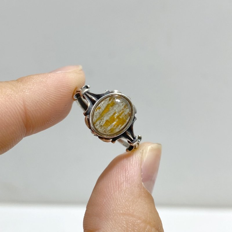 5 Pieces S925 Auralite 23 Crystal Different Styles Beautiful Rings -Wholesale Crystals