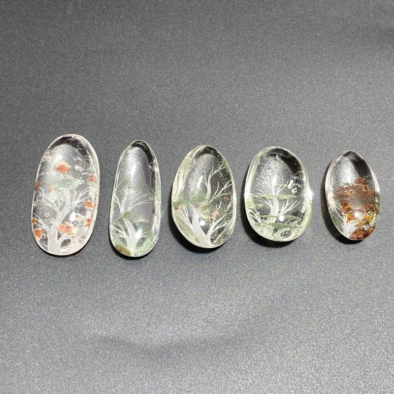 5 Pieces Scenery Garden Quartz Inner Scene Carving - Wholesale Crystals