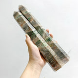 5 Pieces Tall Green Stripe Jasper Point 3 - Wholesale Crystals