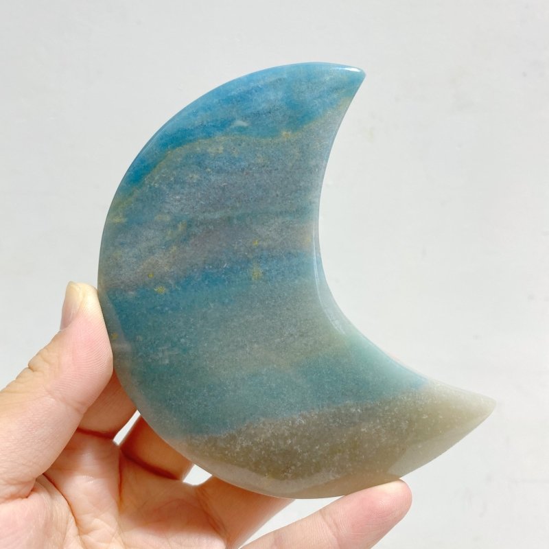 5 Pieces Trolleite Stone Moon With Stand -Wholesale Crystals