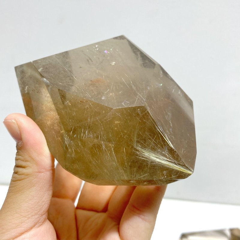 5 Pieces Unique Golden Rutile Quartz Free Form - Wholesale Crystals