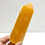 5 Pieces Yellow Calcite Points Raw Side - Wholesale Crystals