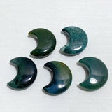 5 Types 3CM Moon Carving Wholesale Africa Blood Stone Blue Sandstone -Wholesale Crystals