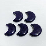 5 Types 3CM Moon Carving Wholesale Africa Blood Stone Blue Sandstone -Wholesale Crystals