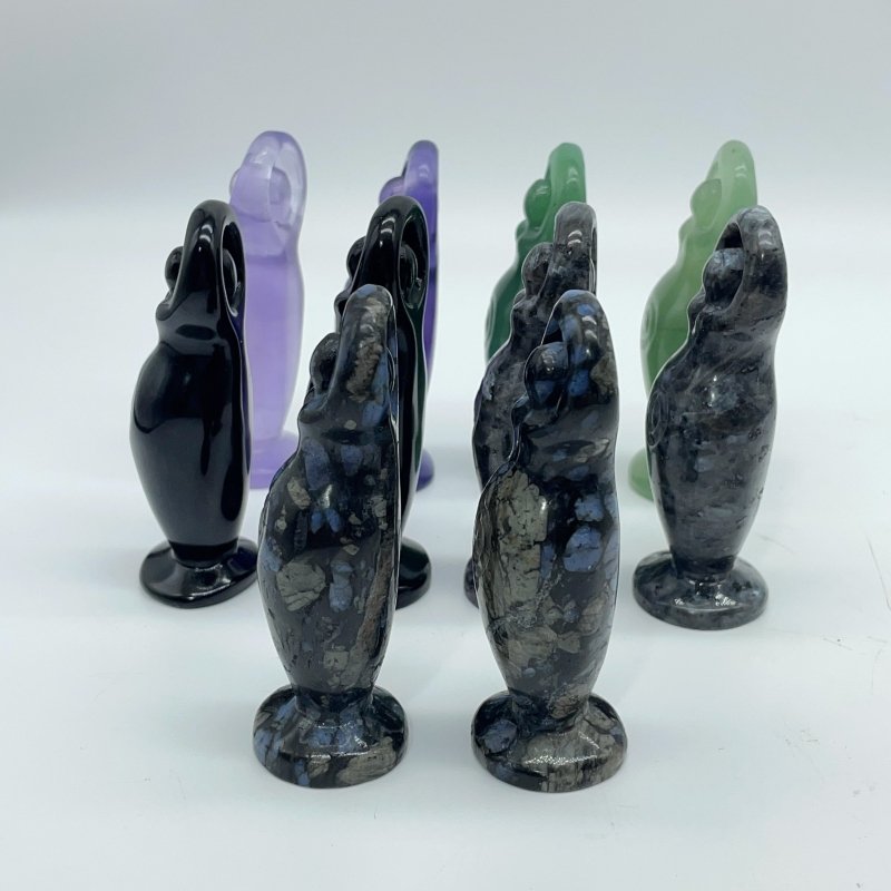 5 Types Spiral Goddess Carving Wholesale Obsidian Fluorite -Wholesale Crystals