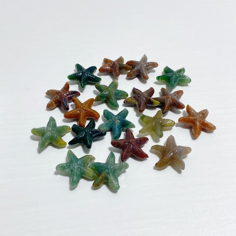 5 Types Starfish Carving Wholesale Tiger Eye Mookaite -Wholesale Crystals