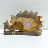 2 Pieces Geode Agate Druzy Nine-tailed Fox Carving #13