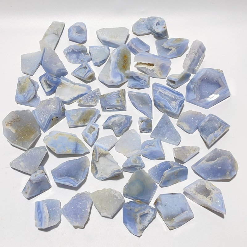 52 Pieces Blue Chalcedony Free Form -Wholesale Crystals